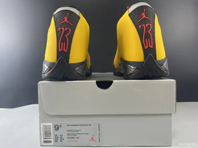 Rep JORDAN RETRO AIR UNIVERSITY 14 BQ3685-706 GOLD 0405